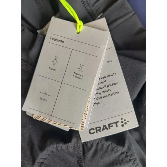 Craft Women's Essence Cycling Knickers Padded USPF50 Sz XS Black Cropped Pants - Picture 9 of 11